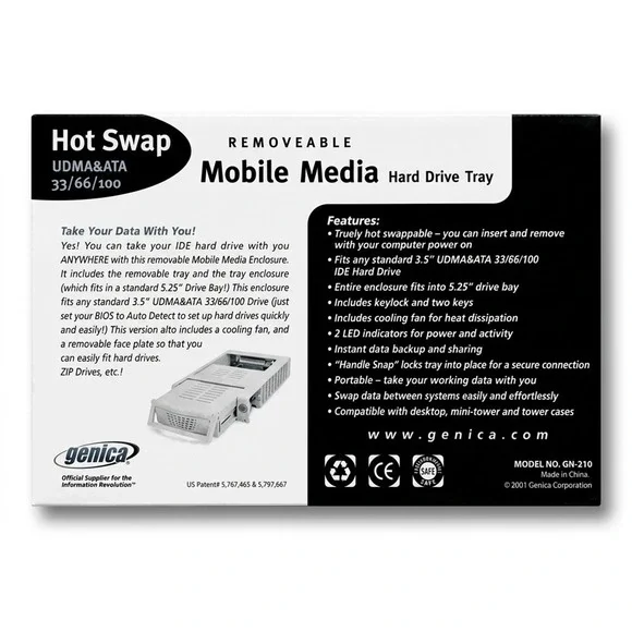 Hot Swap GN-210 Removable Mobile Media Hard Drive Tray UDMA&ATA 33/66/100 NOB - Picture 2 of 6